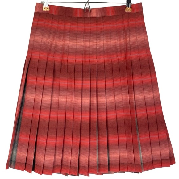 Pendleton Dresses & Skirts - Vintage Pendleton Wool Pleated Skirt Women 8 Medium Reversible Red Grey Made USA